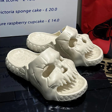 Skull design slippers
