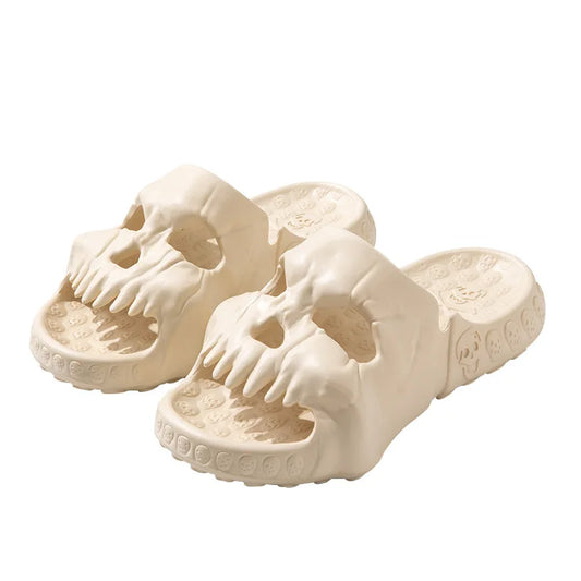 Skull design slippers